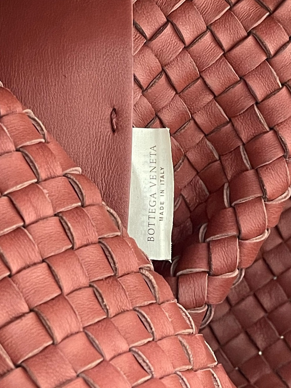 Bottega Veneta Woven Fringe Tote in muted Rose color - Picture 8 of 15
